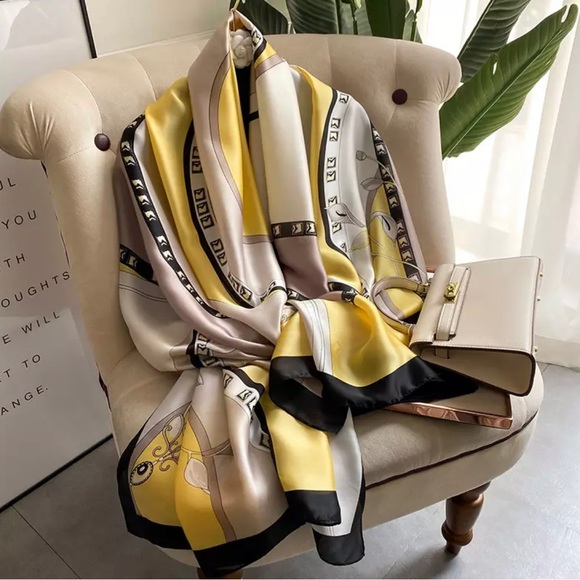 Silk Blend Scarf [68inches length] NWOT - Picture 3 of 7